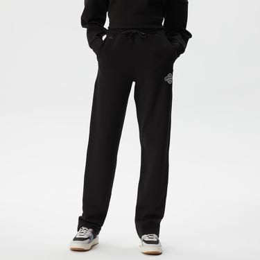  Kadın İspanyol Paça Siyah Eşofman Altı