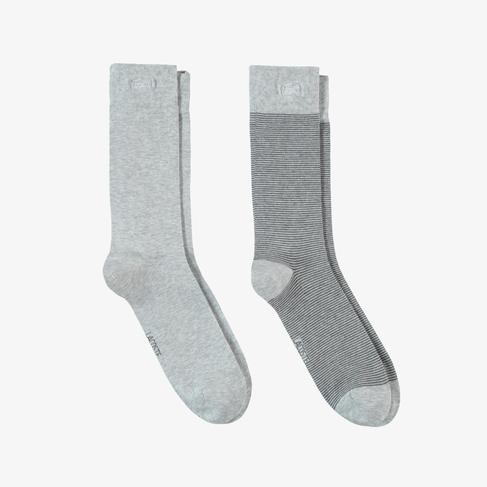  Lacoste Erkek Çizgili Gri Çorap