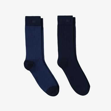  Lacoste Erkek Çizgili Lacivert Çorap