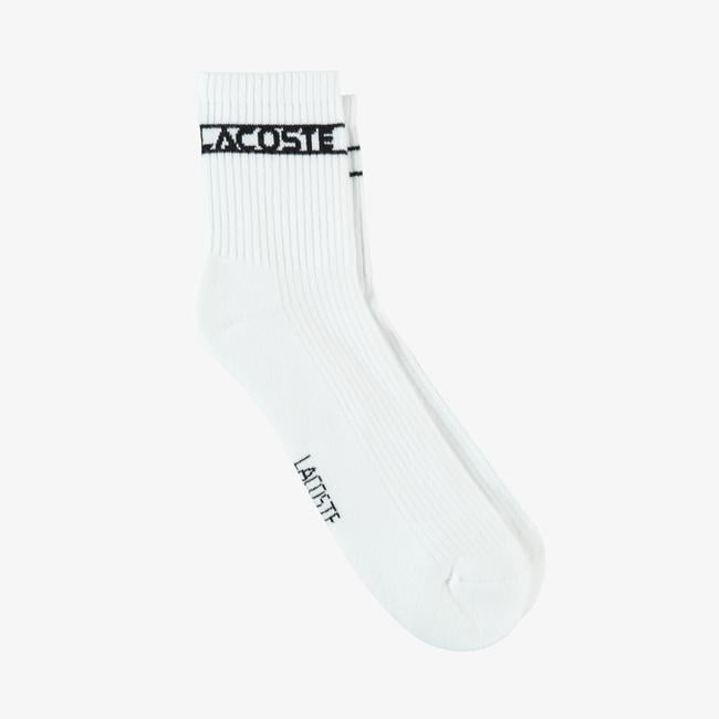  Lacoste Unisex Baskılı Beyaz Çorap
