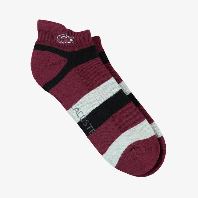  Kadın Çizgili Bordo Çorap