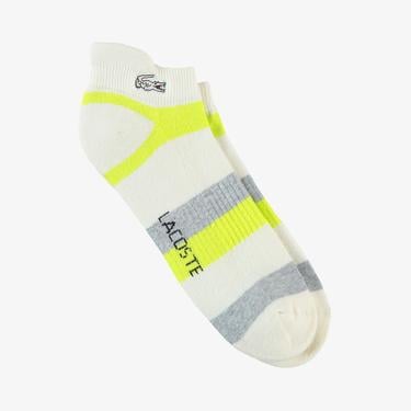  Kadın Çizgili Beyaz Çorap