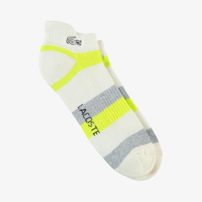  Kadın Çizgili Beyaz Çorap