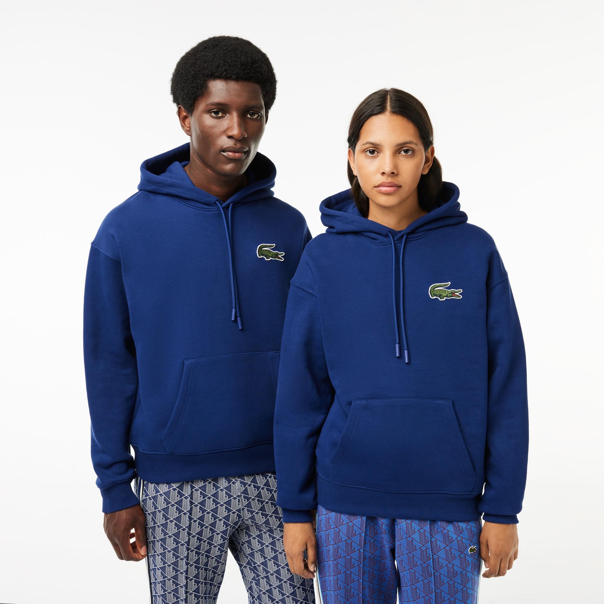 Lacoste Unisex Loose Fit Kapüşonlu Lacivert Sweatshirt