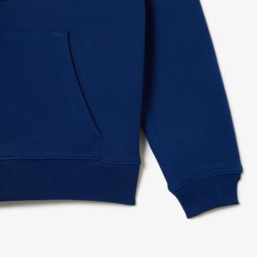  Lacoste Unisex Loose Fit Kapüşonlu Lacivert Sweatshirt