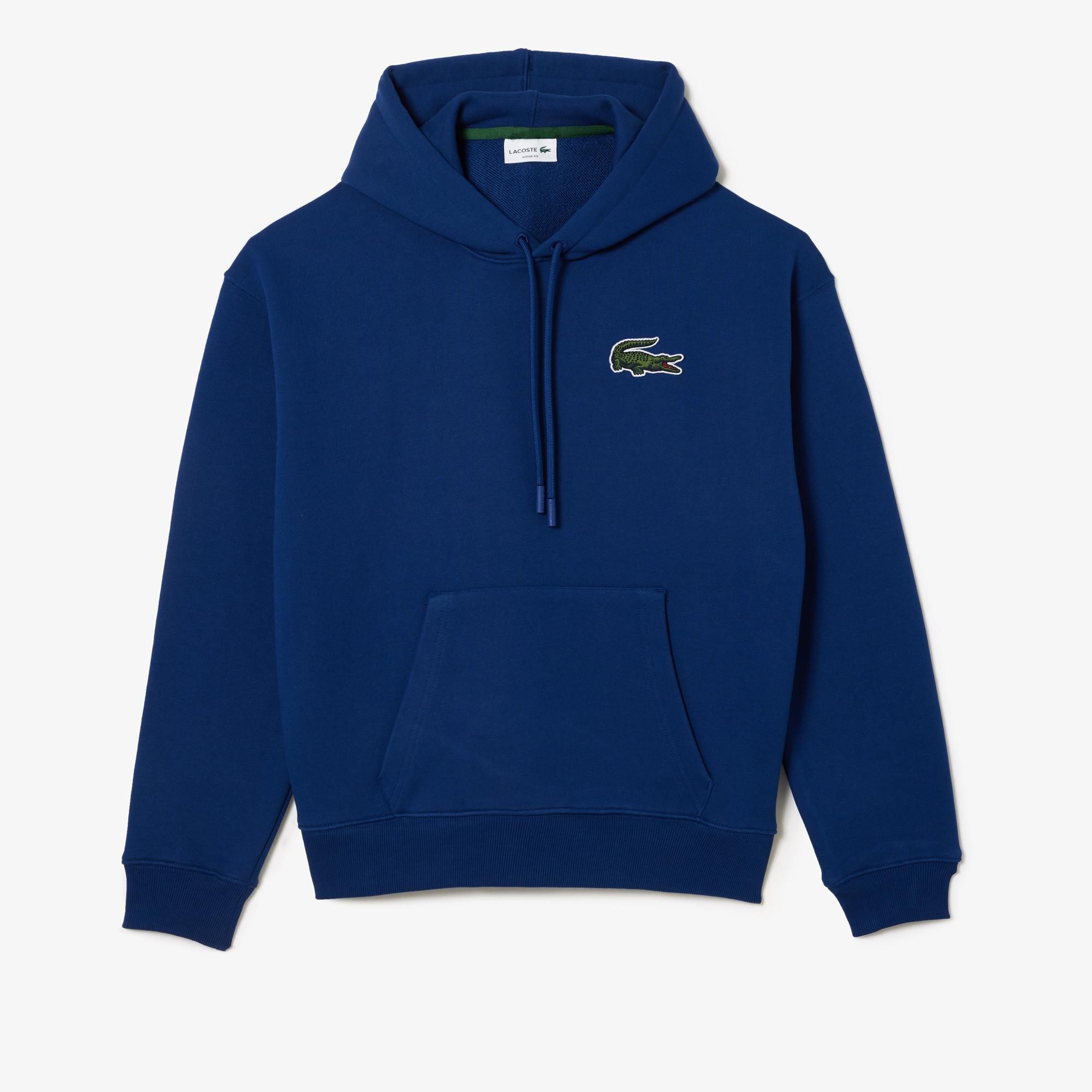 Lacoste Unisex Loose Fit Kapüşonlu Lacivert Sweatshirt