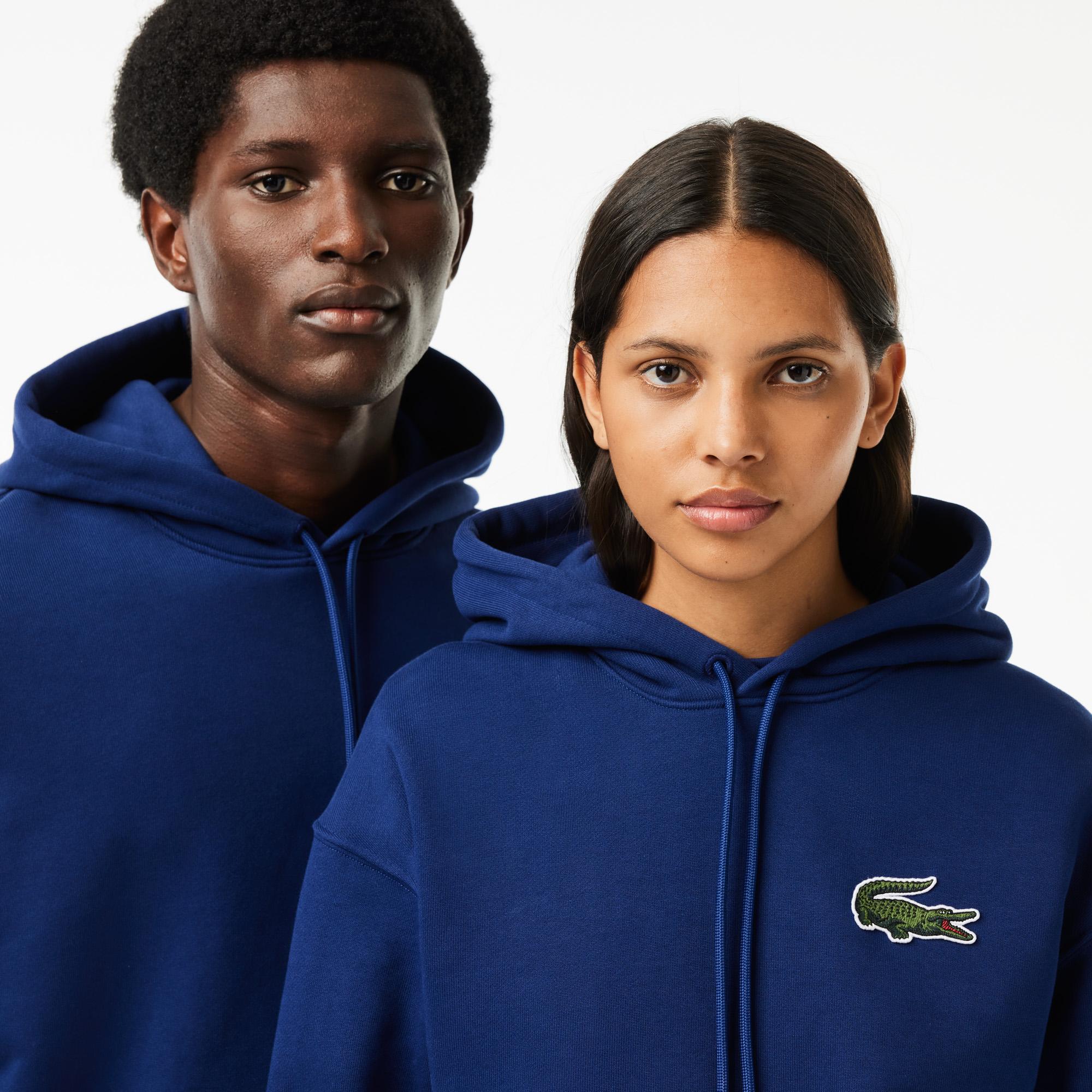Lacoste Unisex Loose Fit Kapüşonlu Lacivert Sweatshirt