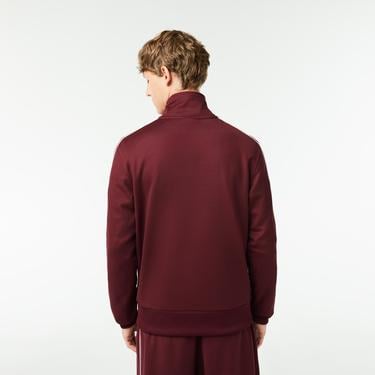  Erkek Regular Fit Fermuarlı Kırmızı Sweatshirt