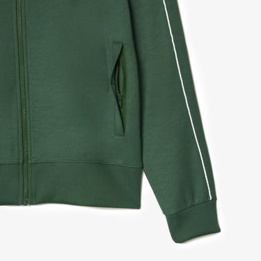  Lacoste Erkek Regular Fit Fermuarlı Koyu Yeşil Sweatshirt