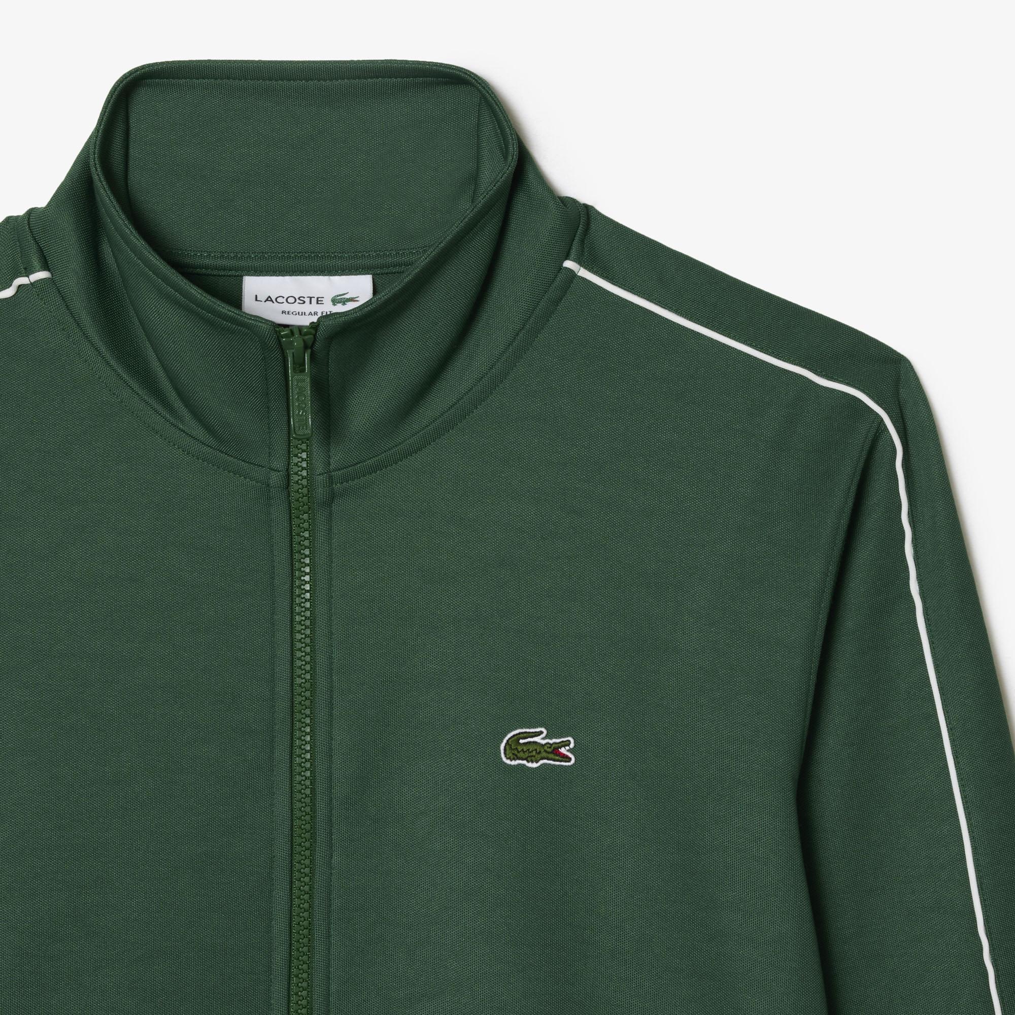 Lacoste Erkek Regular Fit Fermuarlı Koyu Yeşil Sweatshirt