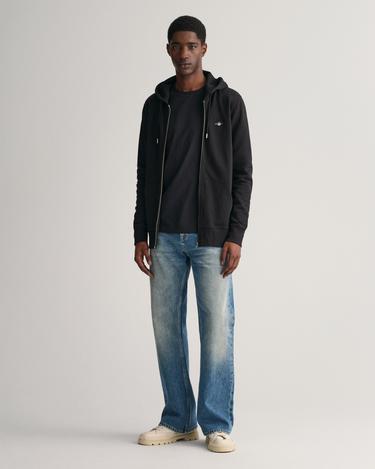  GANT Erkek Siyah Regular Fit Fermuarlı Sweatshirt