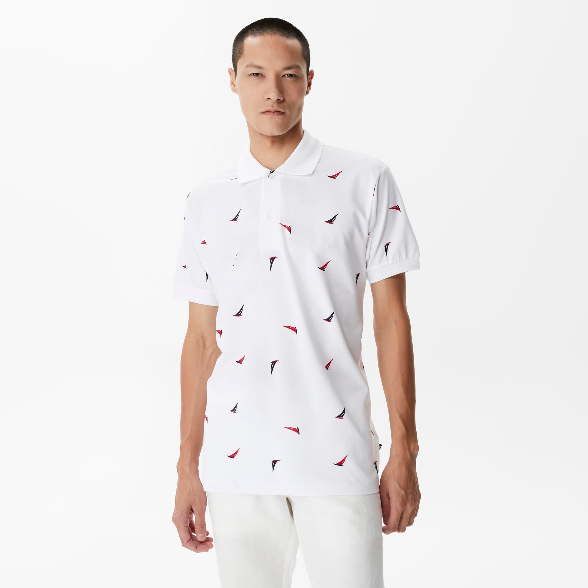 Nautica Erkek Beyaz Classic Fit Kısa Kollu Polo Yaka T-Shirt