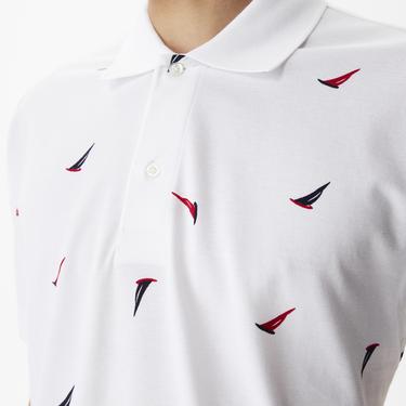  Nautica Erkek Beyaz Classic Fit Kısa Kollu Polo