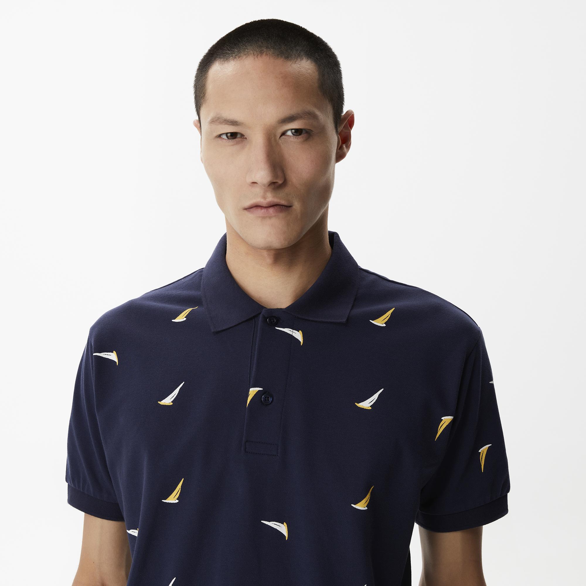 Nautica Erkek Lacivert Classic Fit Kısa Kollu Polo Yaka T-Shirt