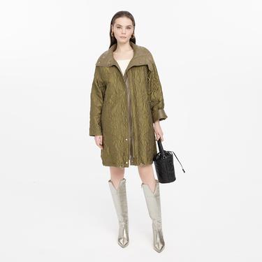  Azia Haki Kadın Çift Taraflı Deri Trençkot