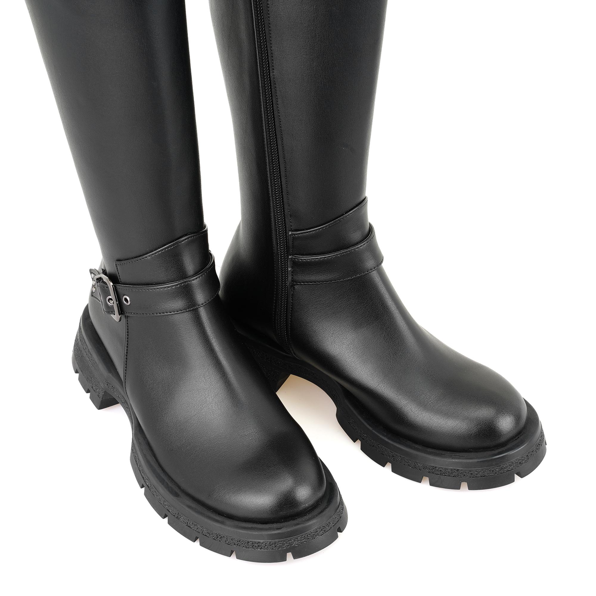 Kadın Siyah Fermuarlı Çizme