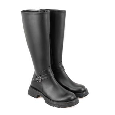  Kadın Siyah Fermuarlı Çizme