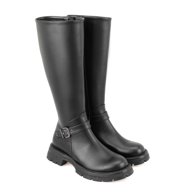  Kadın Siyah Fermuarlı Çizme