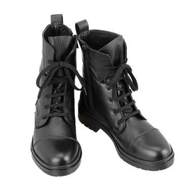  Kadın Siyah Fermuarlı Deri Bot