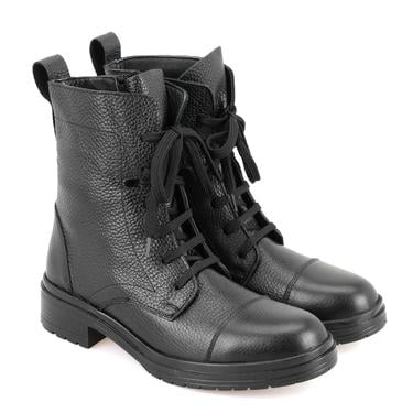 Kadın Siyah Fermuarlı Deri Bot
