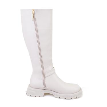  Kadın Bej Fermuarlı Çizme