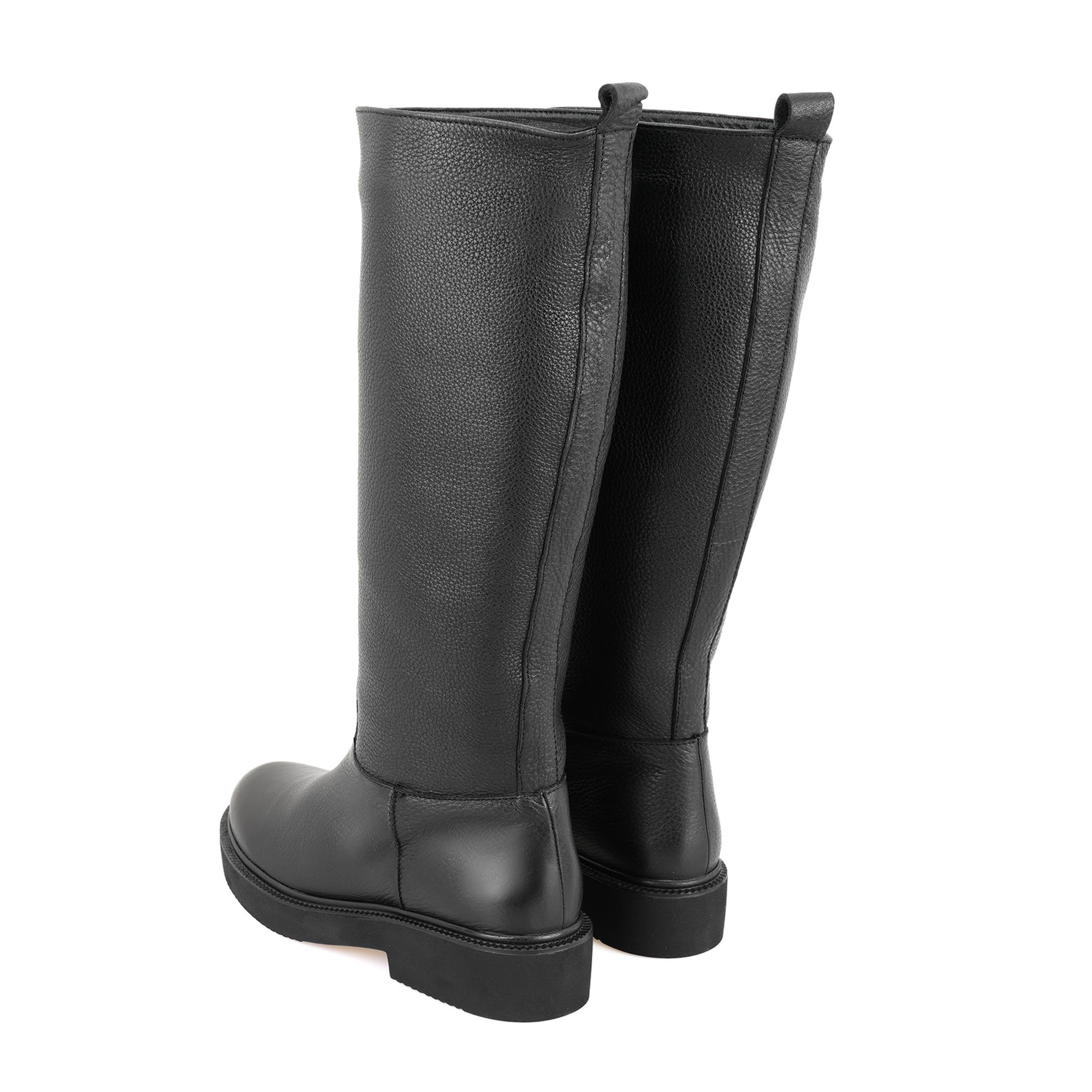 Kadın Siyah Deri Çizme