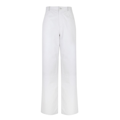  Zelinda Beyaz Kadın Deri Pantolon