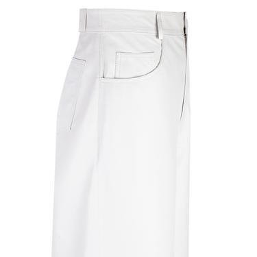  Zelinda Beyaz Kadın Deri Pantolon