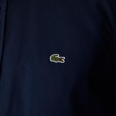  Erkek Slim Fit Düğmeli Yaka Lacivert Gömlek