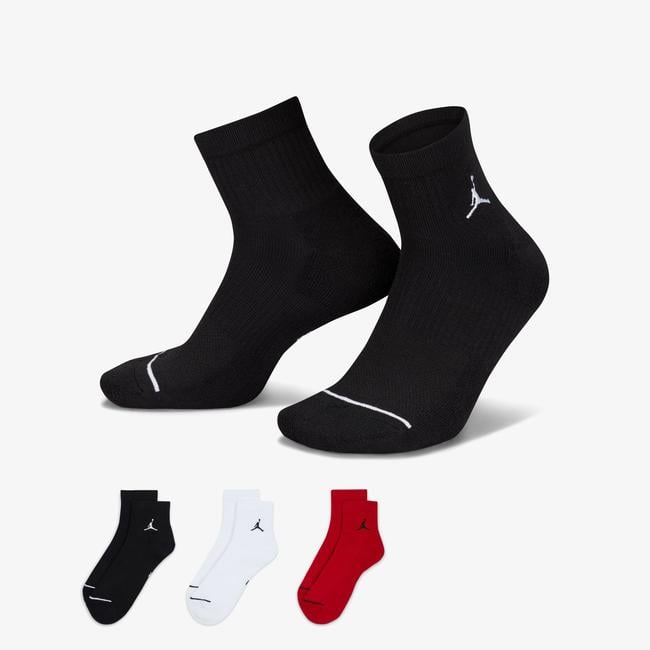  Jordan Everyday Unisex 3'lü Renkli Bilek Çorapları