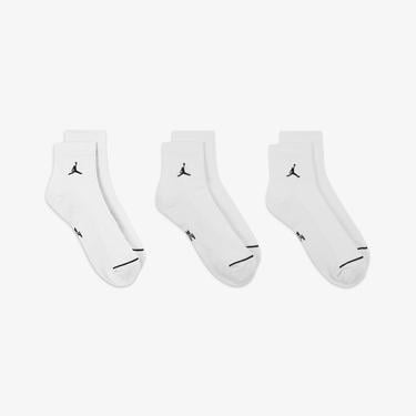  Jordan Everyday Unisex 3'lü Beyaz Bilek Çorapları