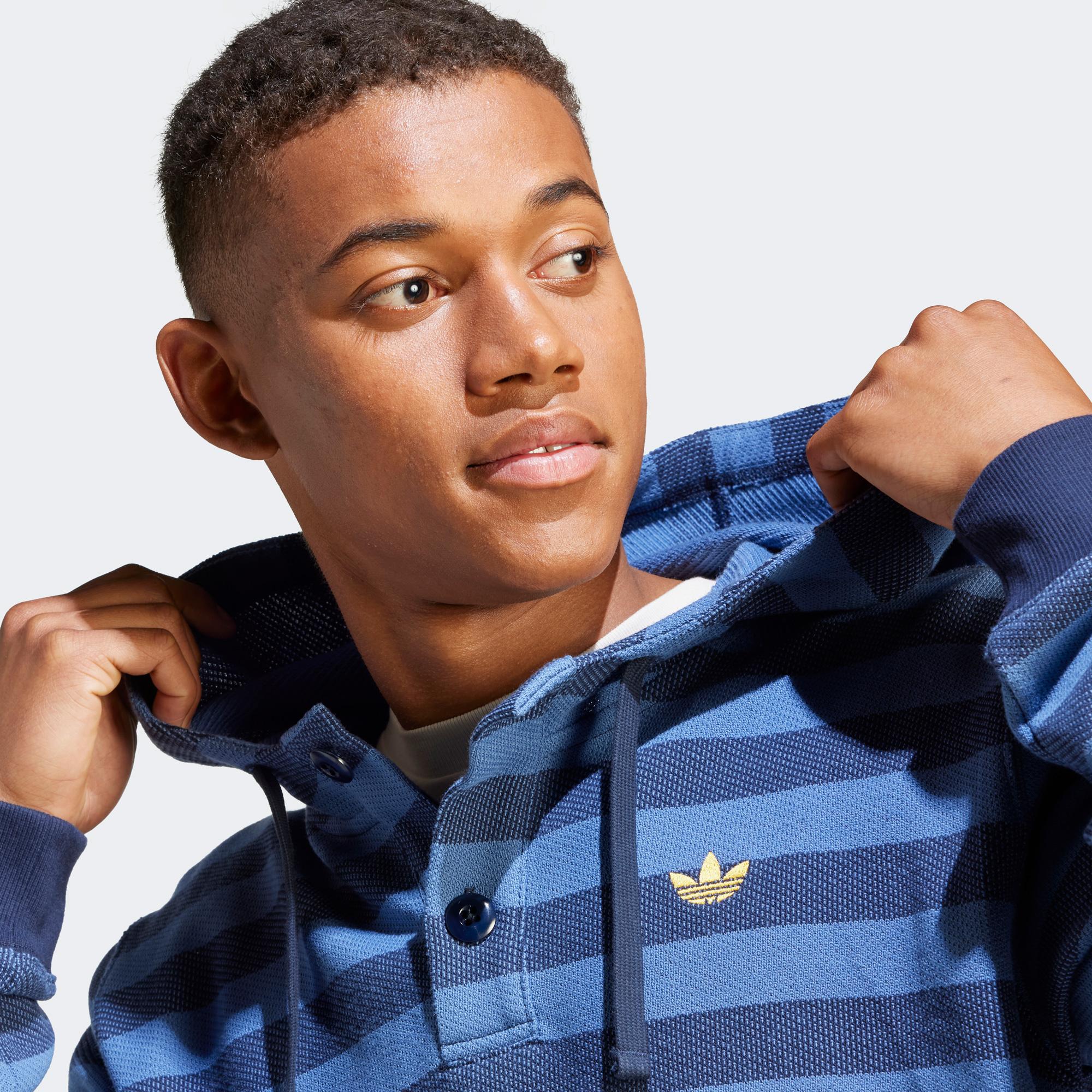 adidas Nice Knitted Erkek Mavi Sweatshirt