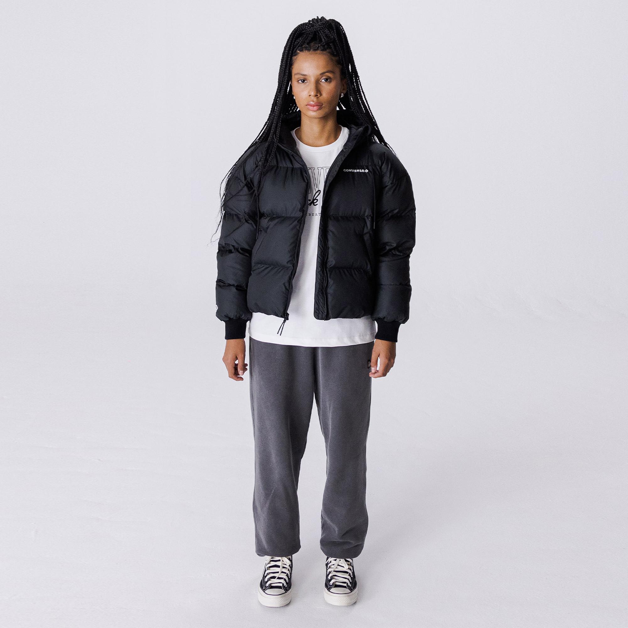 Converse Puffer Kadın Siyah Mont