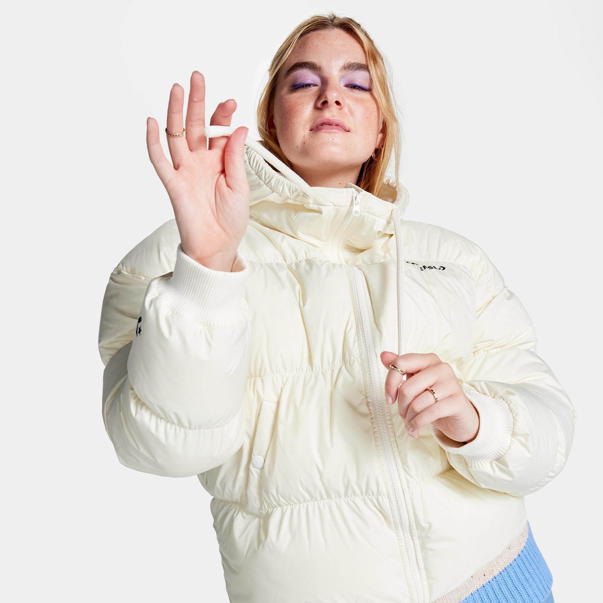 Converse Puffer Kadın Beyaz Mont