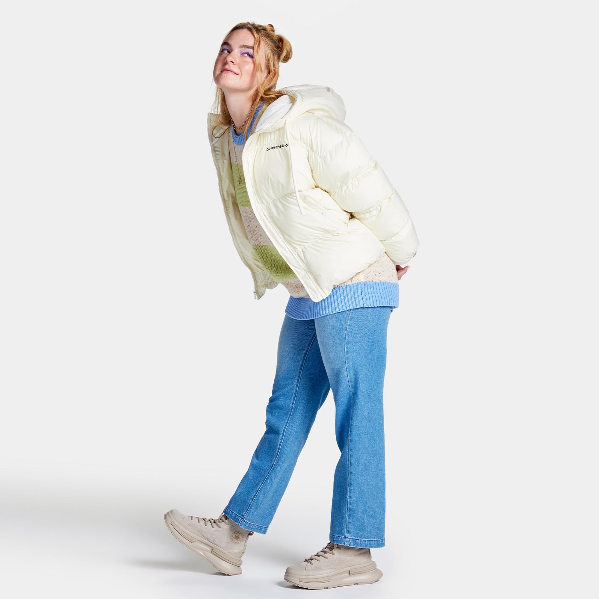 Converse Puffer Kadın Beyaz Mont