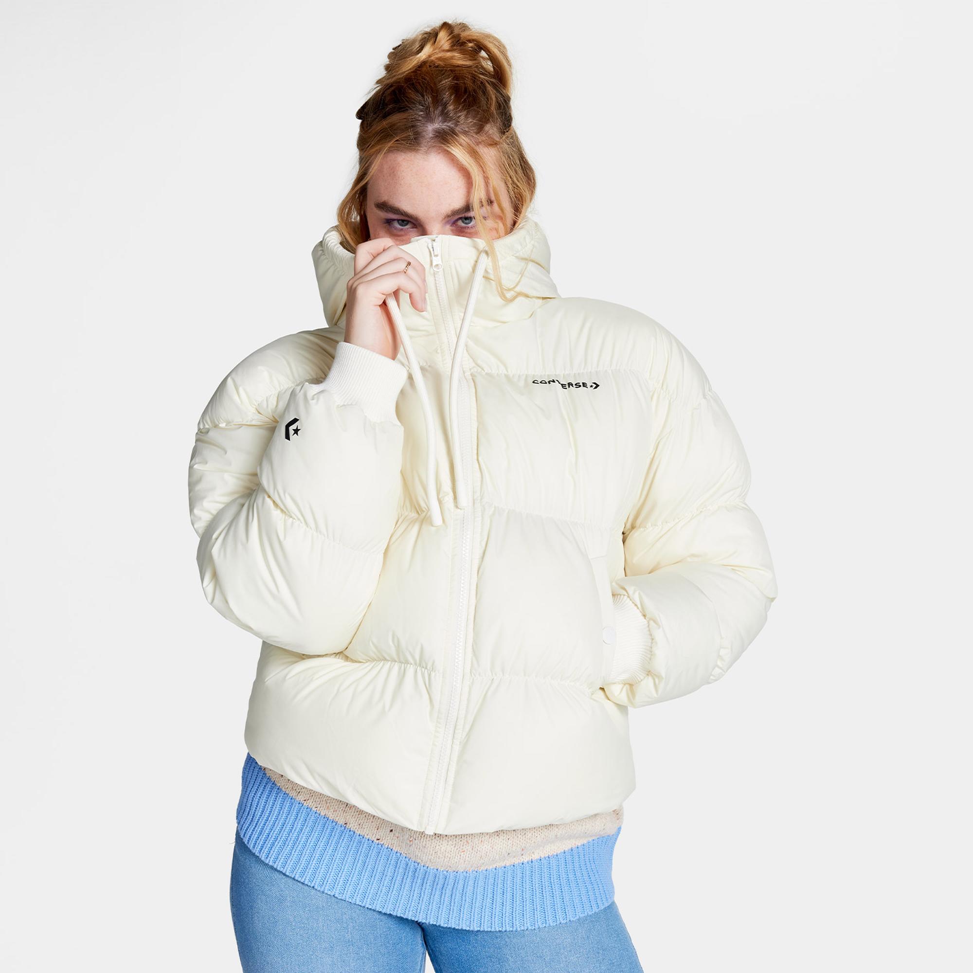 Converse Puffer Kadın Beyaz Mont