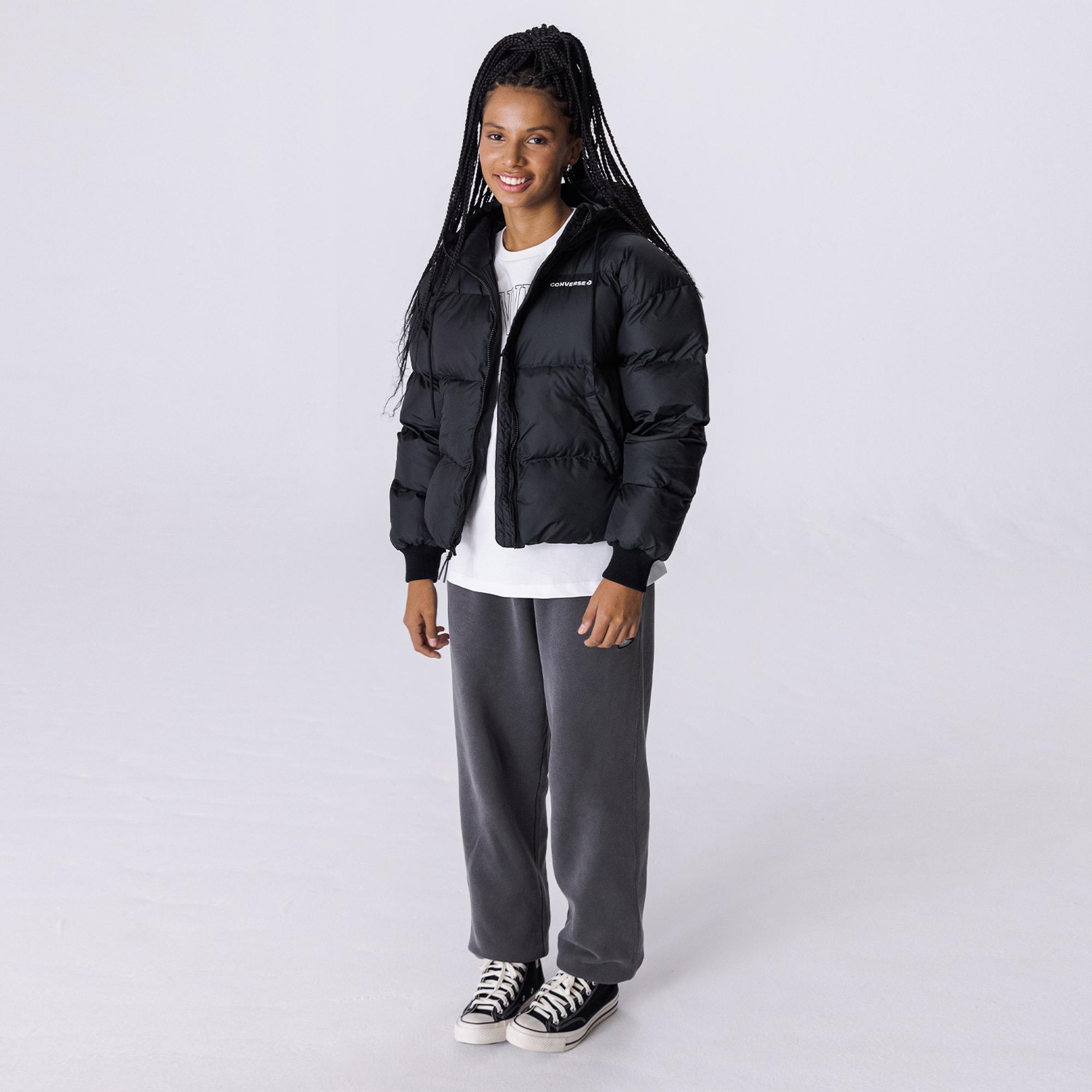 Converse Puffer Kadın Siyah Mont