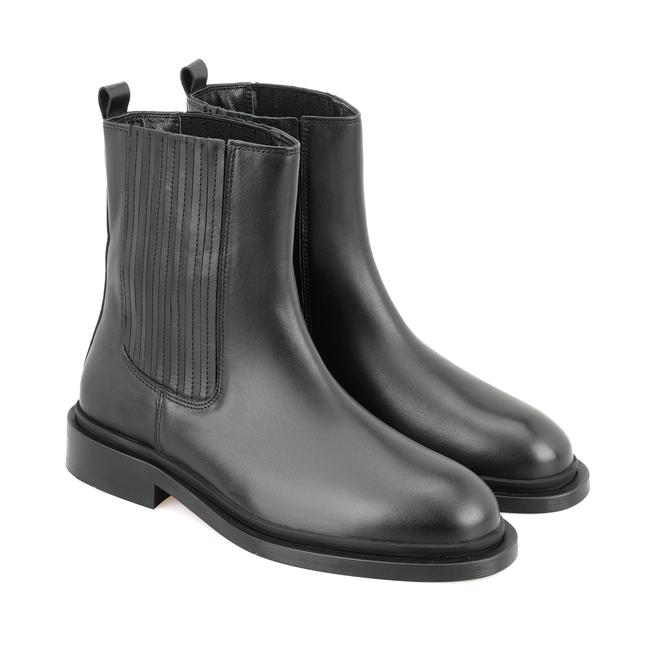  Luana Siyah Kadın Deri Bot