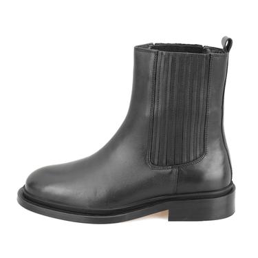  Luana Siyah Kadın Deri Bot