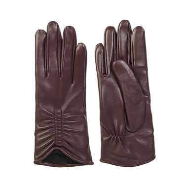  Bordo Kadın Deri Eldiven