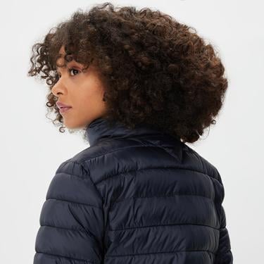  Tommy Hilfiger Lw Padded Global Stripe Kadın Lacivert Mont