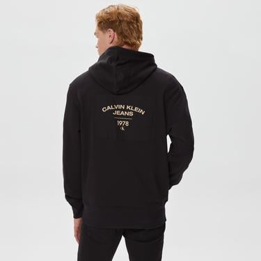  Calvin Klein Canvas Curve Graphic Siyah Erkek Sweatshirt