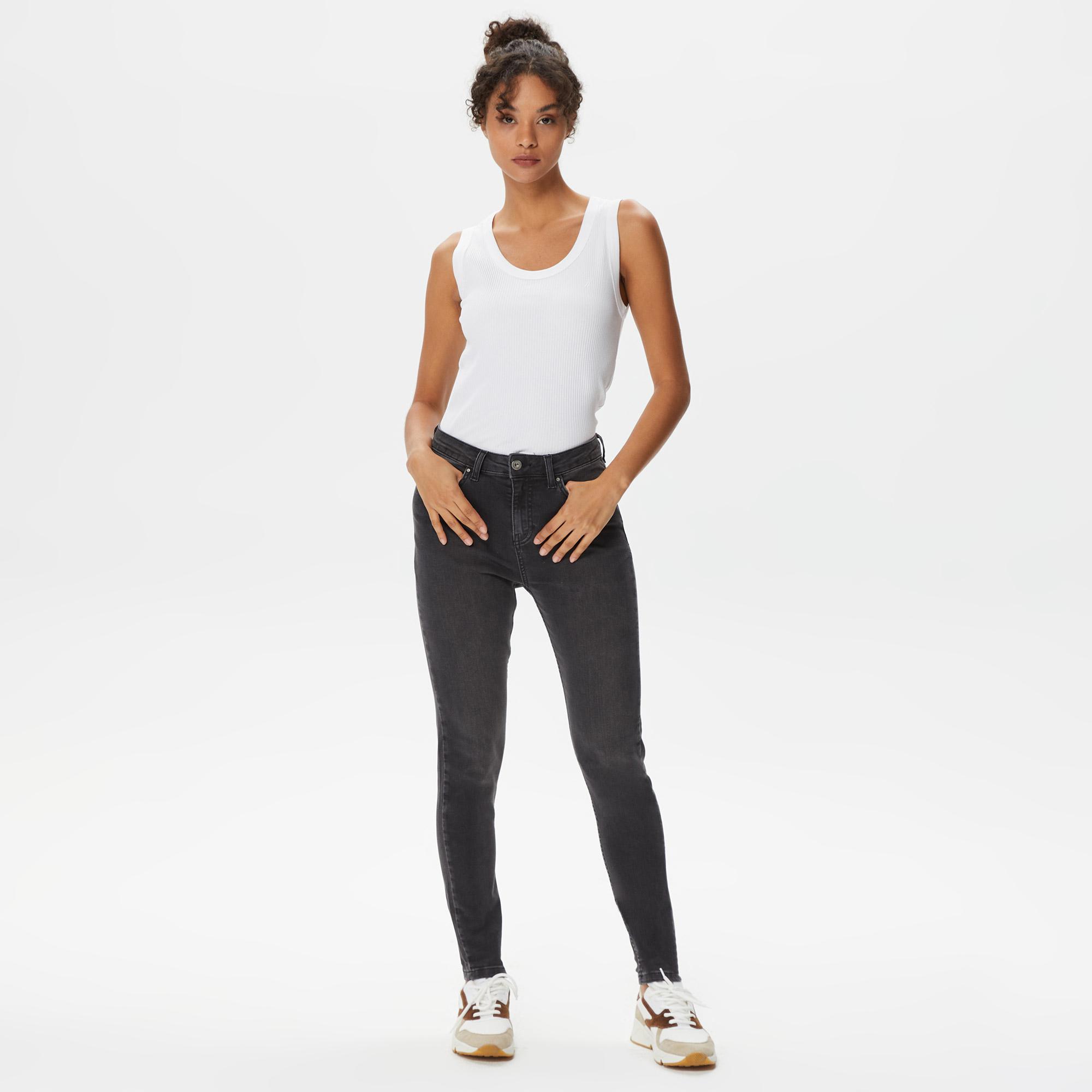 Nautica Kadın Siyah Standart Fit Denim Pantolon