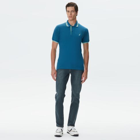  Nautica Erkek Mavi Classic Fit Kısa Kollu Polo