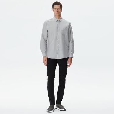  Nautica Erkek Gri Classic Fit Gömlek