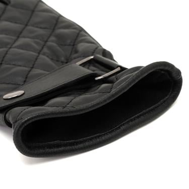  Siyah Erkek Kapitone Deri Eldiven