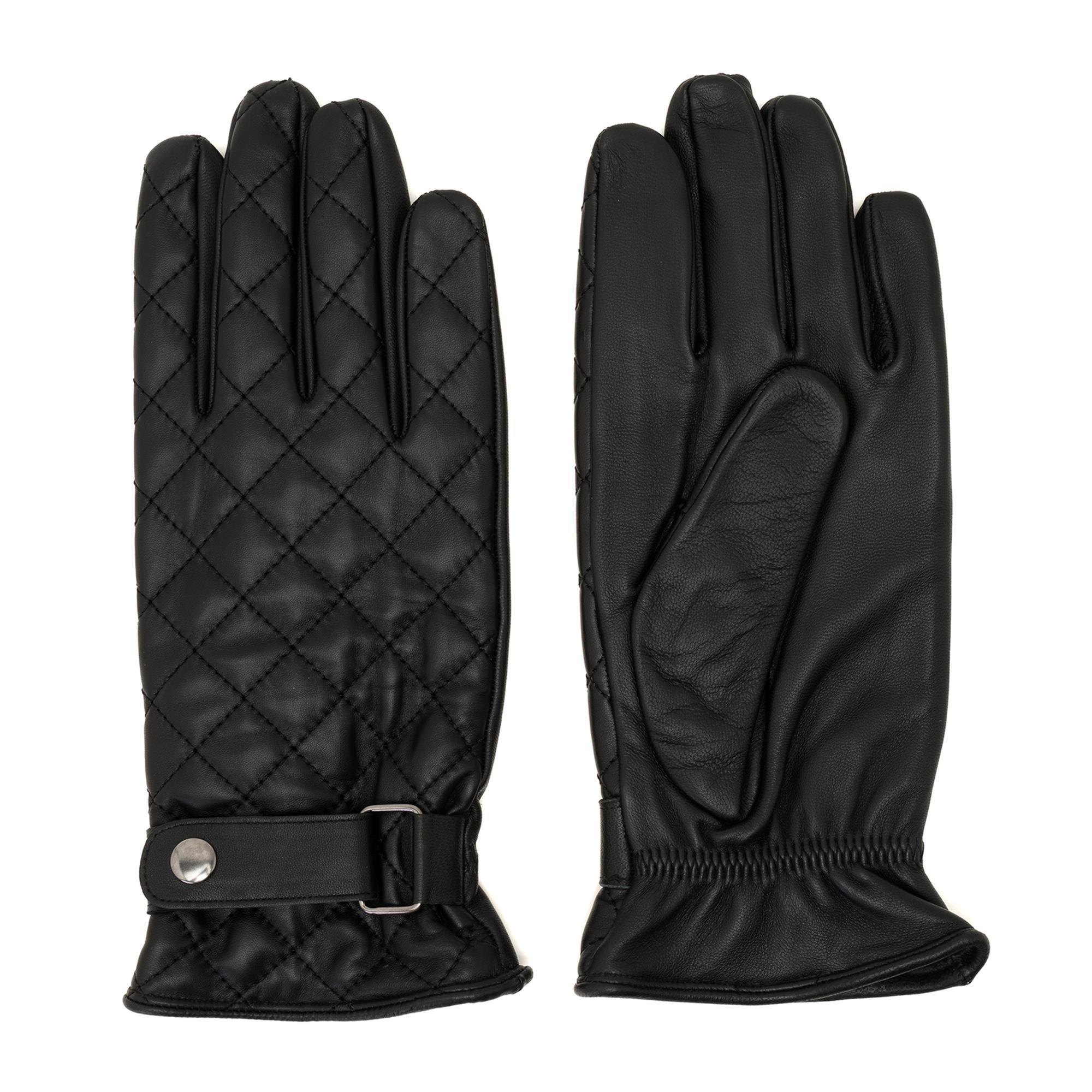 Siyah Erkek Kapitone Deri Eldiven