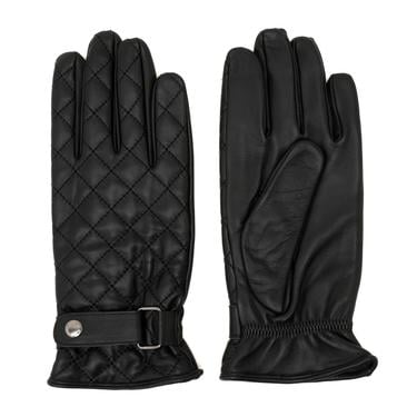  Siyah Erkek Kapitone Deri Eldiven