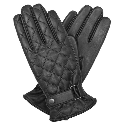  Siyah Erkek Kapitone Deri Eldiven