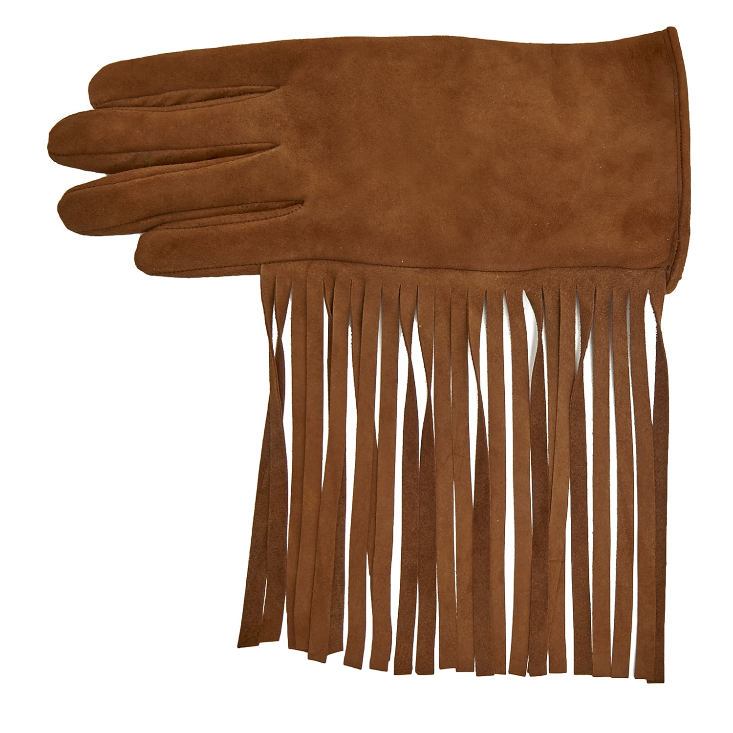  Kahve Kadın Püsküllü Süet Eldiven